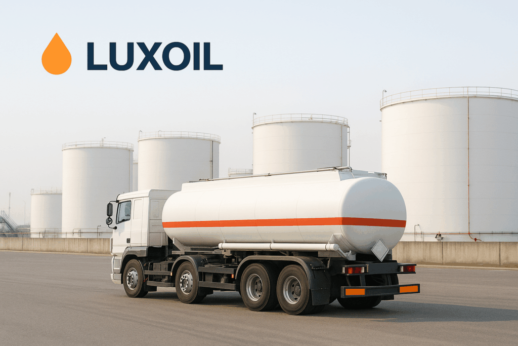 Luxoil — оптовая доставка топлива Бензовоз Luxoil на нефтебазе в Алматы. Оптовая продажа и доставка топлива: дизель, бензин, авиационное топливо.